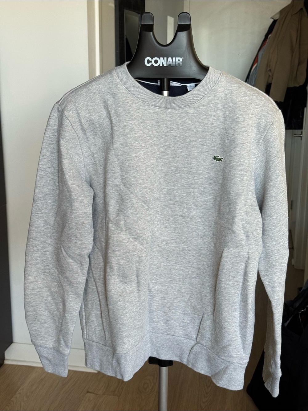 Lacoste Men's Heather Gray Crewneck Sweatshirt